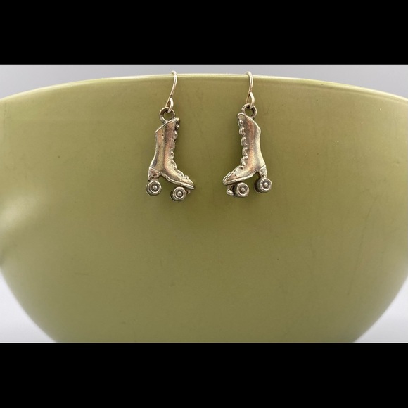 Hand Crafted Jewelry - Silver Tone Skate Earrings 4/$15